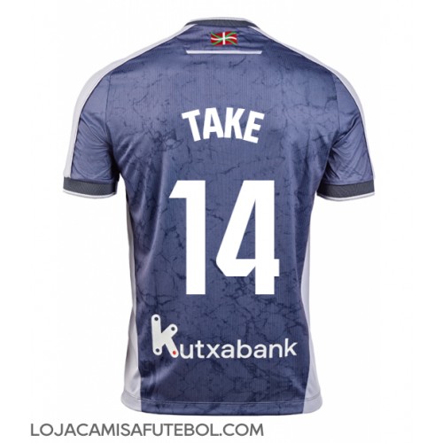 Camisa de Futebol Real Sociedad Takefusa Kubo #14 Equipamento Secundário 2025-26 Manga Curta